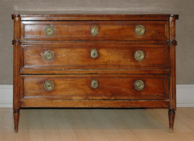 Lot 460 - Provincial Louis XVI Walnut Commode Late 18th...