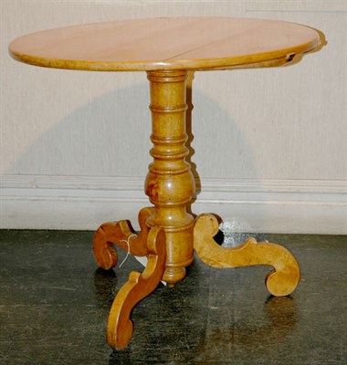 Lot 3230 - Biedermeier Birch Tilt-Top Table Height 28...