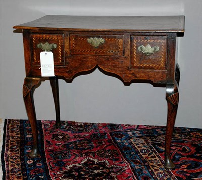 Lot 353 - Provincial George I Inlaid Oak Lowboy The...