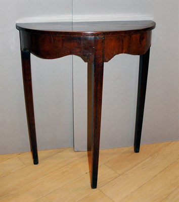 Lot 334 - Georgian Style Mahogany Demilune Side Table...