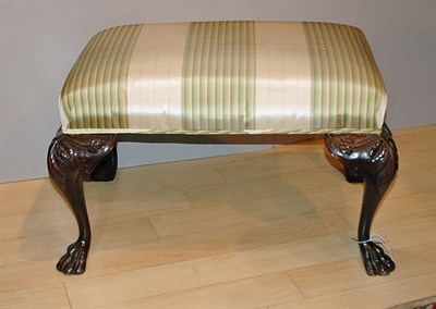 Lot 3570 - Georgian Style Upholstered Mahogany Stool...