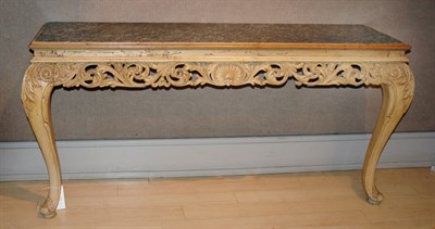 Lot 3559 - Louis XV Style Marble Top Beechwood Console...