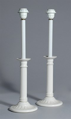 Lot 647 - Pair of Neoclassical Style White Porcelain...