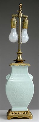 Lot 581 - Chinese Gilt-Metal Mounted Celadon Glazed...