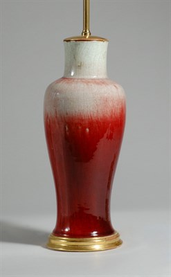 Lot 448 - Chinese Oxblood Porcelain Vase Mounted as a...