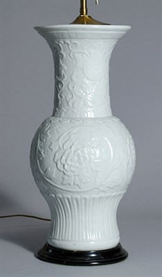 Lot 3452 - Chinese White Glazed Porcelain Vase Mounted as...