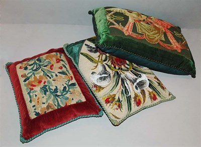 Lot 3297 - Group of Needlework Pillows