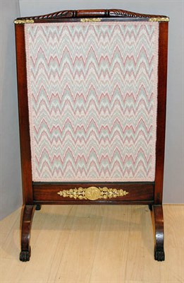 Lot 3420 - Georgian Style Upholstered Mahogany Fire...