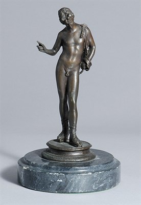 Lot 3546 - Bronze and Marble Figure of Narcissus