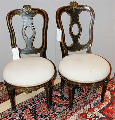 Lot 592 - Set of Four Neoclassical Faux Wood Painted and...