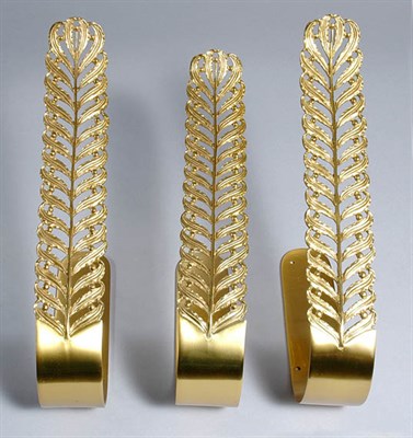 Lot 3407A - Set of Six Gilt-Bronze Palmette Tiebacks