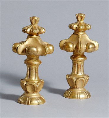 Lot 3413 - Pair of Gilt-Wood Tiebacks