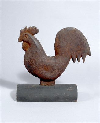 Lot 2304 - Small Cast Iron Rooster Windmill Weight...