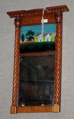 Lot 2225 - Federal Mahogany and Eglomise Mirror 19th...