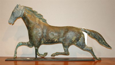Lot 2229 - Copper and Zinc Hollow Bodied Running Horse...