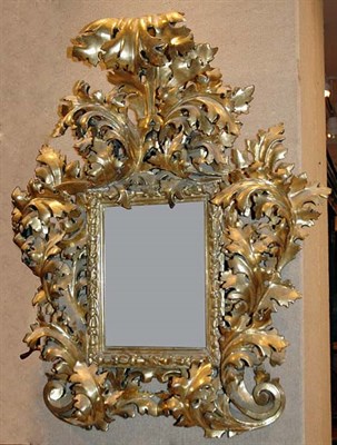 Lot 394 - Italian Rococo Gilt-Wood Mirror 18th Century...