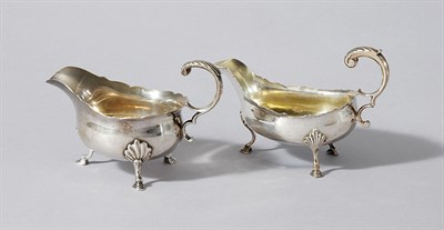 Lot 541 - Two George III Silver Sauceboats 18th Century...