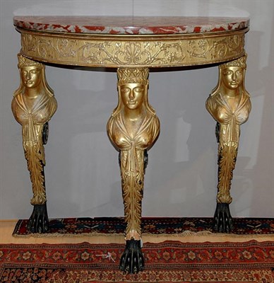 Lot 586 - Continental Neoclassical Style Gilt-Wood and...