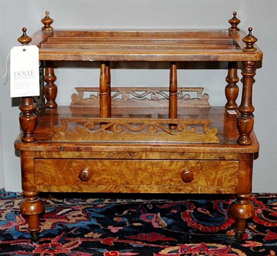 Lot 633 - Early Victorian Burl-Wood Canterbury Mid 19th...