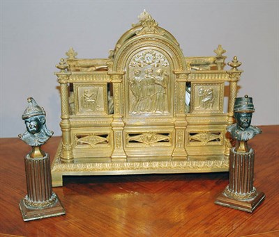 Lot 3480 - Victorian Gilt-Bronze Letter Holder; Together...
