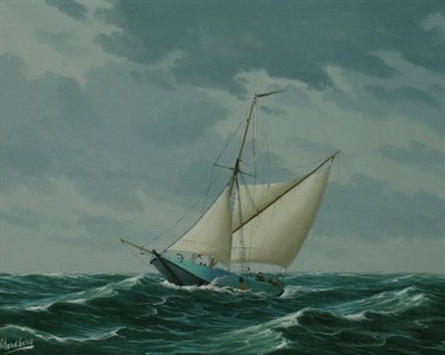 Lot 30 - A.H. Nordberg 20th Century SHIP AT SEA Signed...