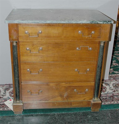 Lot 3165 - Empire Style Mahogany Marble Top Commode...