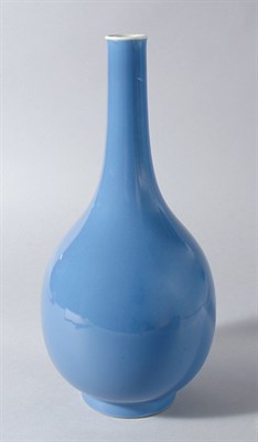 Lot 1258 - Chinese Blue Glazed Porcelain Bottle Vase 18th...