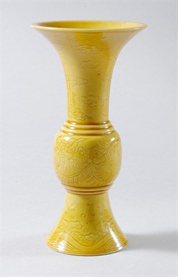 Lot 1315 - Chinese Yellow Glazed Porcelain Vase 18th/19th...