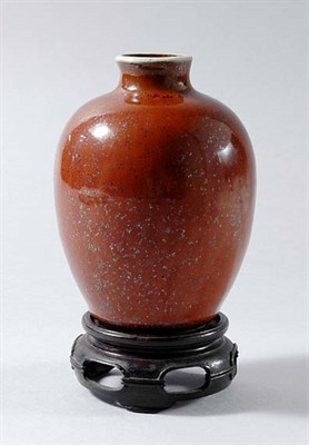 Lot 1313 - Chinese Red Glazed Porcelain Jarlet 19th...