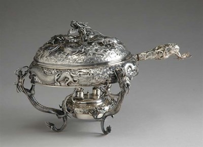 Lot 1337 - Japanese Silver Warming Dish Early 20th...