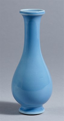 Lot 1101 - Chinese Blue Glazed Porcelain Vase Height 6...