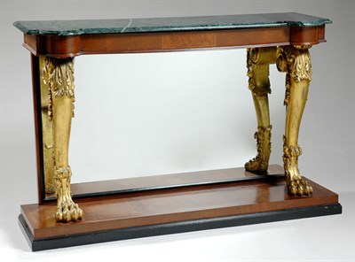 Lot 457 - Empire Style Carved and Parcel Gilt Mirrored...