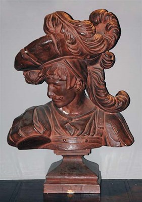 Lot 463 - Terra Cotta Finished Plaster Bust of a Man in...