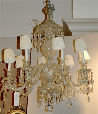 Lot 2419 - George III Style Cut Glass Eight-Light...