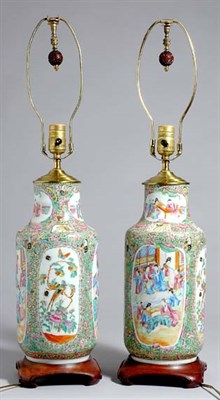 Lot 431 - Pair of Chinese Famille Rose Porcelain Vases...