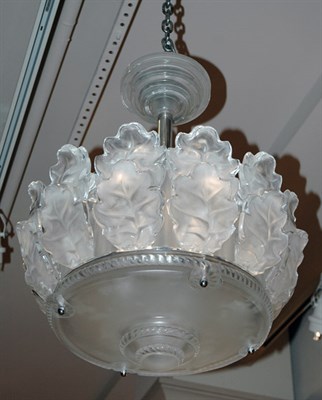 Lot 2193 - Lalique Frosted and Colorless Glass and Chrome...