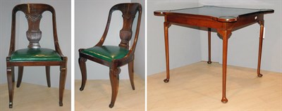Lot 1113 - Georgian Style Leather Top Mahogany Games...