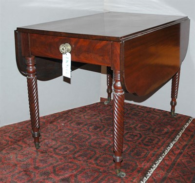 Lot 2292A - Federal Mahogany Drop-Leaf Table With double...