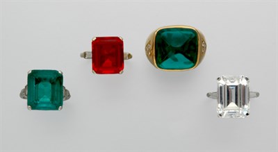 Lot 340 - Four Simulated Stone Rings