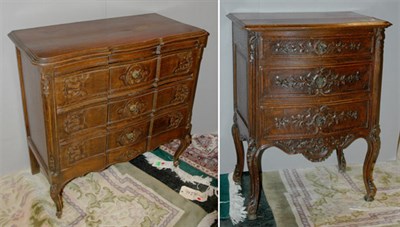 Lot 3169 - Two Louis XV Style Oak Diminutive Chests...