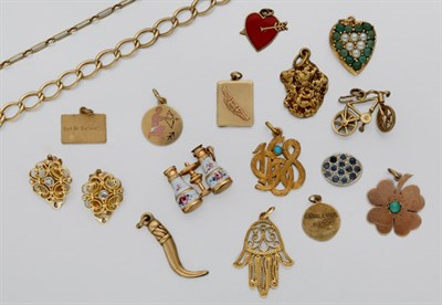 Lot 338 - Group of Miscellaneous Charms and Jewelry