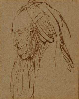 Lot 2033A - School of Rembrandt van Rijn Head of an Old...