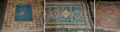 Lot 3657 - Three Kazak Rugs Approximately 4 feet 4 inches...