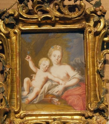 Lot 2015 - Attributed to Antoine Pesne Venus and Cupid...