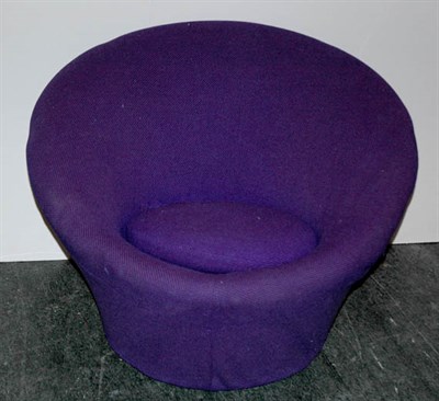 Lot 262 - Purple Upholstered Donut Chair Pierre Paulin,...