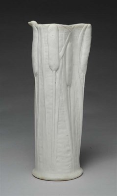 Lot 2382 - Tiffany Favrile Bisque Pottery Cattail Pitcher...
