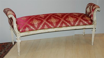 Lot 298A - Louis XVI Style White Painted Window Bench...