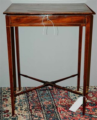 Lot 290 - George III Inlaid Mahogany Work Table The...