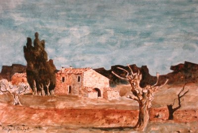 Lot 90 - Roland Oudot French, 1897-1981 LE MAS AUX BAUX-...