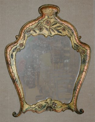 Lot 3302 - Rococo Style Red, Green and Gold Painted...